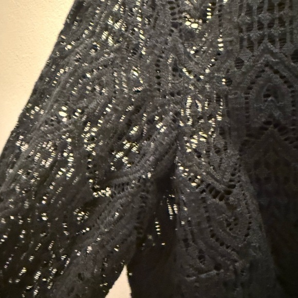 Theory Louise 2 in 1 Lace Mini Dress, Black, US 6, MSRP $345 dress size 8 - Picture 3 of 6